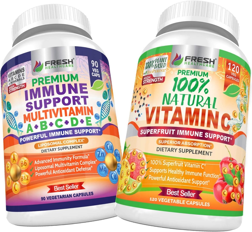 FRESH HEALTHCARE Immun Multivitamin und natürliches Vitamin C - Bundle