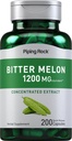Piping Rock Bitter Melon Kapseln 1200mg | 200 Count | Momordica Charantia | Konzentrierter Extrakt | Kräuterergänzung | Non-GMO, Glutenfrei