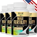 Fertilitätsergänzungsmittel für Männer, männliche pränatale Vitamine -Optimale Spermienzahl, Beweglichkeit und Stärke, 2000MG Mens Fertilitätsergänzungsmittel mit Maca Root, Zink & Folate für Empfängnis - Packungen von 4