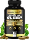 Earth Elixir 4-in-1 Schlafhilfe (120 Caps) w/Apigenin 50mg, Magnesium Glycinate 200mg, L Theanine 200mg & Valerian Root für Schlafhilfe 300mg | Apigenin Ergänzung für Schlaf | Schlafpillen