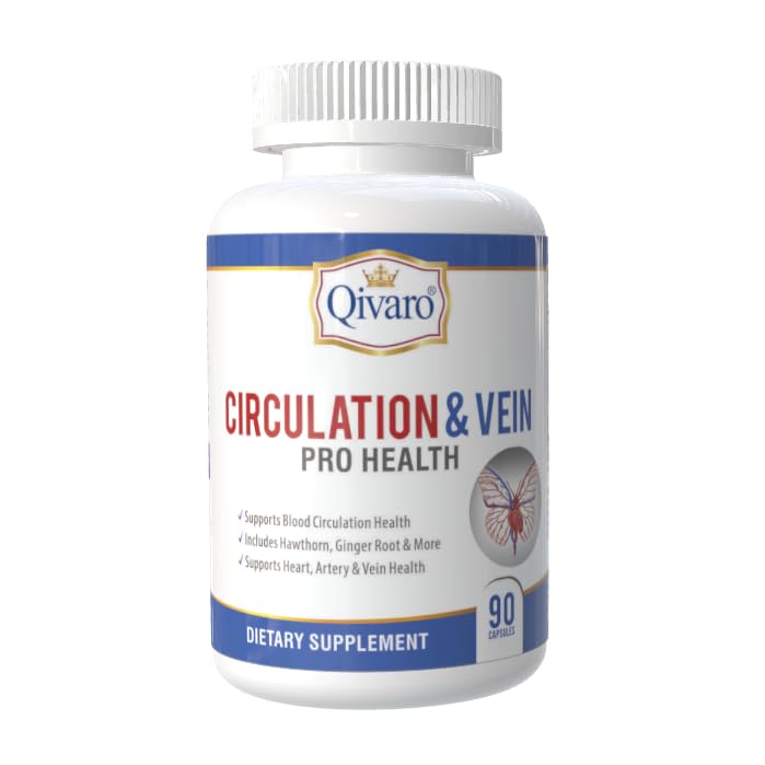 Zirkulation & Vein Pro Supplement - Enthält Niacin, L-Arginin, Ginger, Cayenne Pepper, Hawthorn & Diosmin - 90 Kapseln