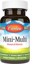 Carlson - Mini-Multi, Vitamine & Minerals, Immununterstützung & Herzgesundheit, Optimale Wellness, 90 Mini-Tabletten.