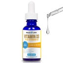 Vitamin D3 K2 Flüssigkeitstropfen - Flüssiges Vitamin-D3 2000 IU Pro Tropfen mit K2 Ergänzungen für Erwachsene & Kinder - VIT D für gesunde Knochen, Herz- und Immungesundheit - Vitamin D K2 MK7 Tropfen 1 Oz
