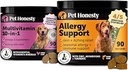 10 in 1 Multivitamin + Allergy-Unterstützung Soft Chew Supplement Bundle - Skin & Seasonal Pollen Allergien - Itch Relief für Hunde - Gelenk, Verdauung, Herz, Haut, Mantel &amp; Immununterstützung Vitamin
