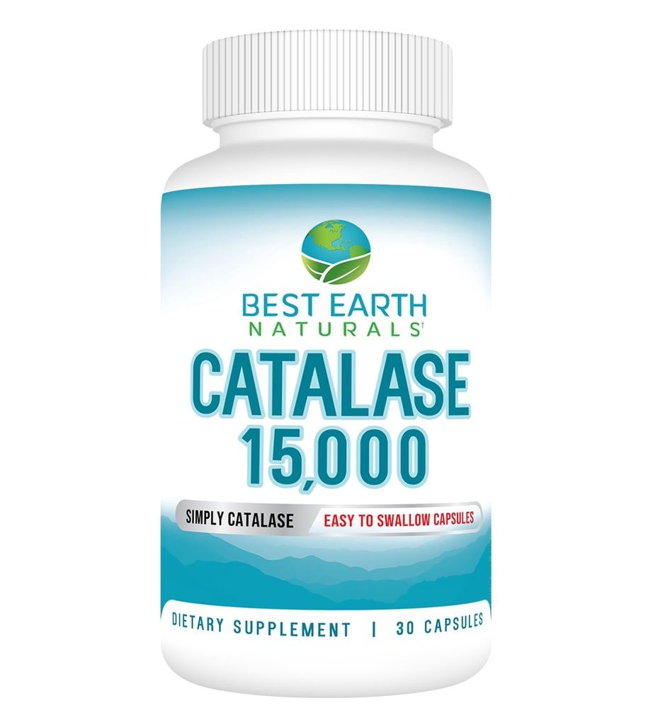 Best Earth Naturals Catalase Supplement 15.000 - Haarergänzungsmittel für starkes Haar - 30-Tag Versorgung