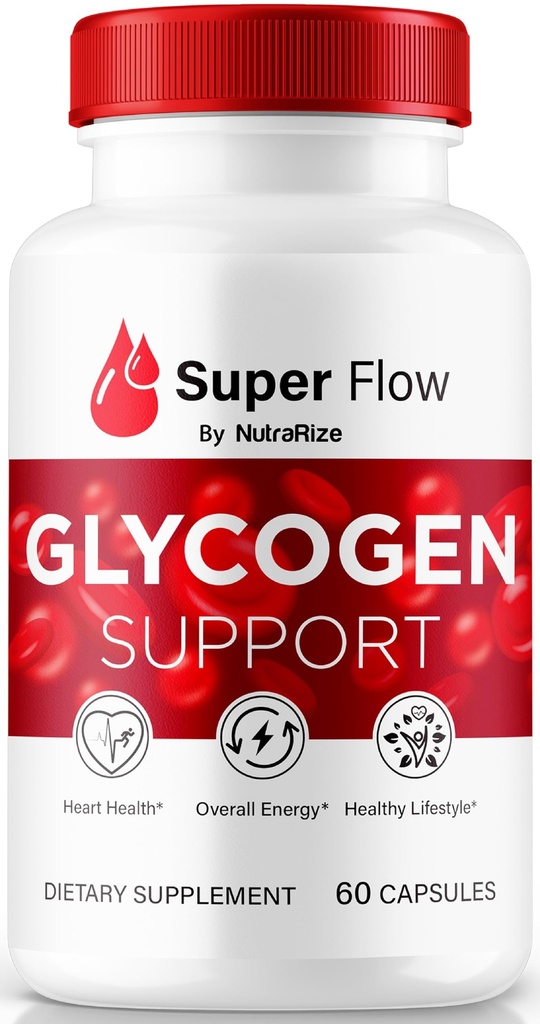 NutraRize Super Flow Glycogen, SuperFlow Glycogen Support Kapseln, Super Flow Glyco Optimizer, Offizielle SuperFlow Glyco Optimiser Caps, Super Flow Detox Cleanse, Super Flow Glycol (60 Kapseln)