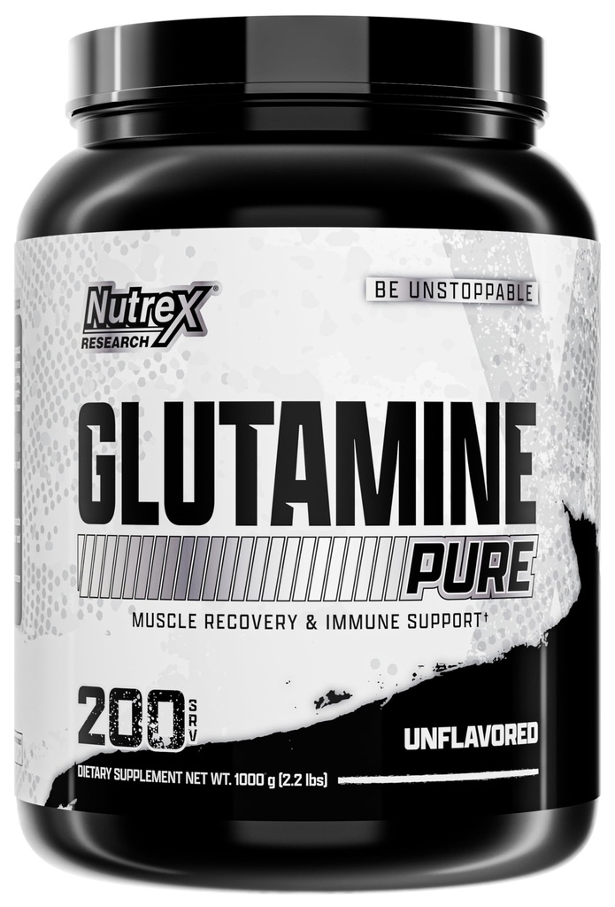Nutrex Forschung L-Glutamin Pulver - 200 Servierungen - Rein entflammt, Non-GMO & Glutenfrei