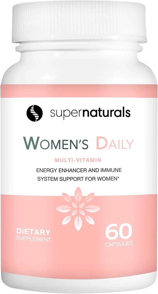 Super Naturals Health, Multivitamin für Frauen, Immunabwehr Ergänzung Multivitamin Kapseln, Vegan Ergänzungen für Frauen - 60 Kapseln