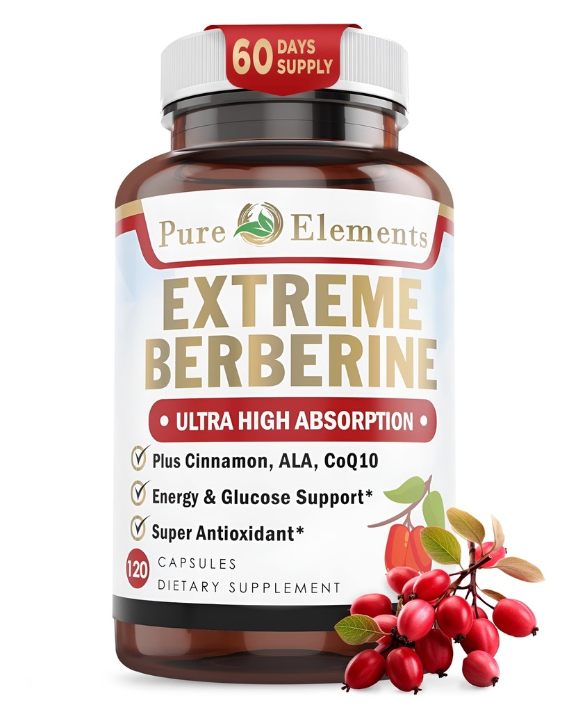 Extreme Berberine Plus mit ALA, Coq10, Turmeric, Cinnamon, Bitter Melon, Banaba Blatt, Korean Panax, Royal Jelly und andere 21 Kräuter für gesunde Blutzucker und allgemeine Gesundheit und Immunität