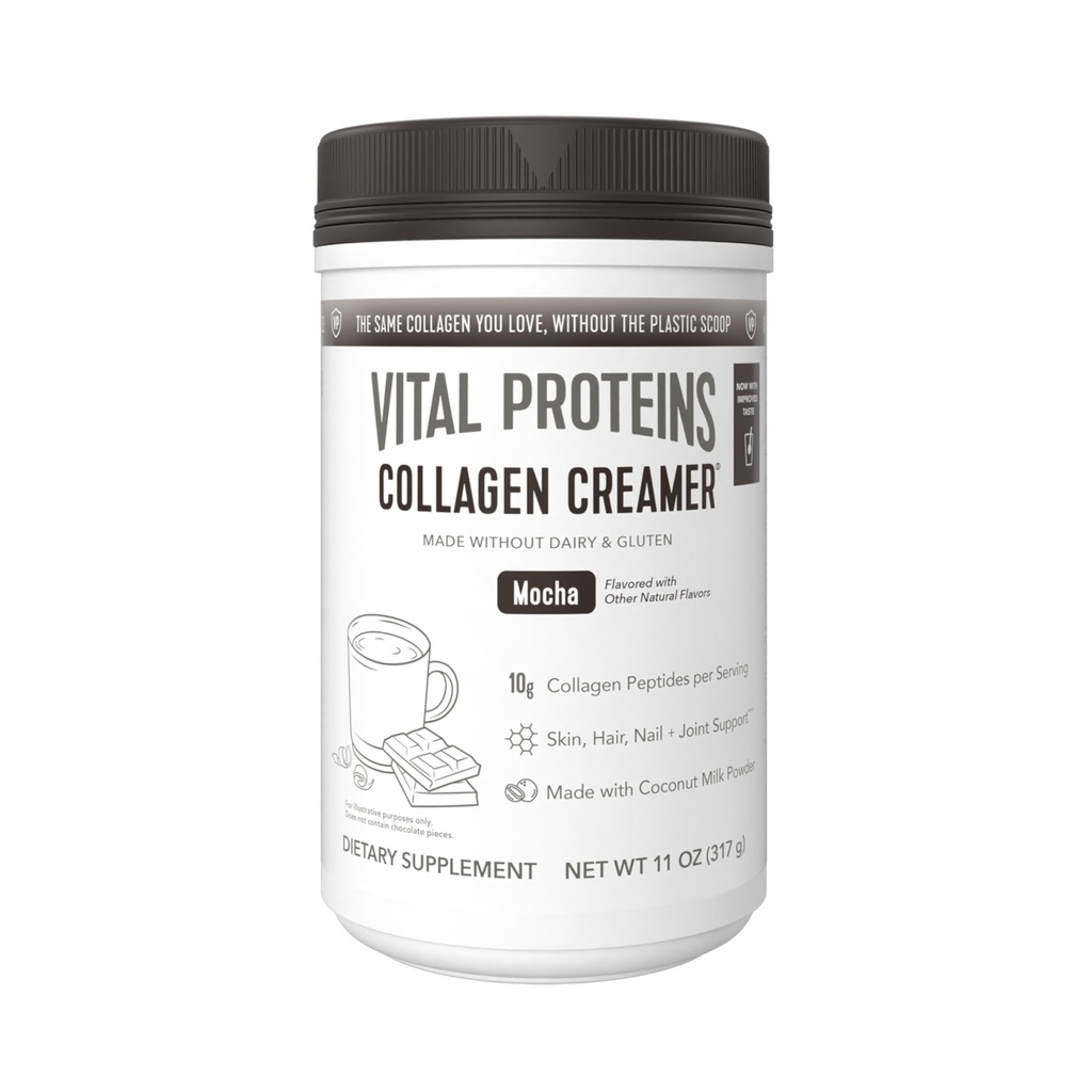 Vitalproteine Collagen Peptides Powder - Mocha Coffee Creamer für Haare, Haut und Nägel Unterstützung, 11.2 Oz
