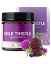 HERBAMA Milk Thistle Supplement - 1500mg Milk Thistle Seed Gummis für Leberreiniger - Vegan, Non-GMO Liver Unterstützung mit Silybum Marianum - 60 Pectin-Based Blueberry-Flavored Chews