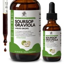 iMATCHME Soursop Graviola Flüssigkeitstropfen für Zellunterstützung & Regeneration, Immunsystem und Gut Health Support, Pure Soursop Bitters Liquid, hohe Absorption, Zucker/Gluten frei, natürliche Geschmack, 2 Fl Oz