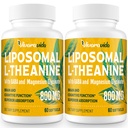 L-Theanin 800mg Supplement mit GABA und Magnesium Glycinat - Natürliche Verbindung, Schlaf und Entspannung (120 Softgels)