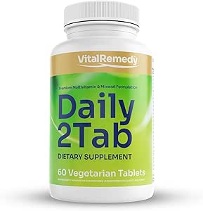 Daily2Tab - All You Need Multivitamin Plus Multimineral Formula. 26 essentielle Nährstoffe für Frauen und Männer, 60 Tabletten