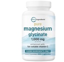 Pure Magnesium Glycinate 1000mg, 300 Kapseln | 100% Chelat für Max Absorption | Unterstützung für Schlaf, Muskel, Herz und Nerve Gesundheit | Verbessert mit Vitamin C | Nur verwendet aktive Inhaltsstoffe