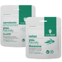 Serotonin Ergänzungen & Natural l theanine | Serotonin Mood Unterstützung & Stress Relief Ergänzungen | 5HTP 100mg + 250mg L theanine Kapseln | 2 Monate Versorgung | Vegan