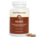 Echte Pilze Reishi Mushroom Capsules - Handpicked Organic Mushroom Extracts - Red Reishi for Tranquil Daily Wellness mit Verified Beta Glucans Vegan, Non-GMO, No Grain Fillers, 200 ct