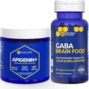 NATURAL STACKS GABA Brain Essen + Apigenin Ergänzung für Schlaf Bundle - Unterstützt Entspannung und Schlaf* - 180 Gesamtkapseln