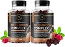 Mushroom Gummies | 10 Pilz-Ergänzung | 2 Pack | Türkei Tail, Chaga, Reishi, Cordyceps & Lions Mane Bio Pilz-Extrakte, Nootropic Brain Booster für Fokus, Gedächtnis, Klarheit, Energie | 120ct