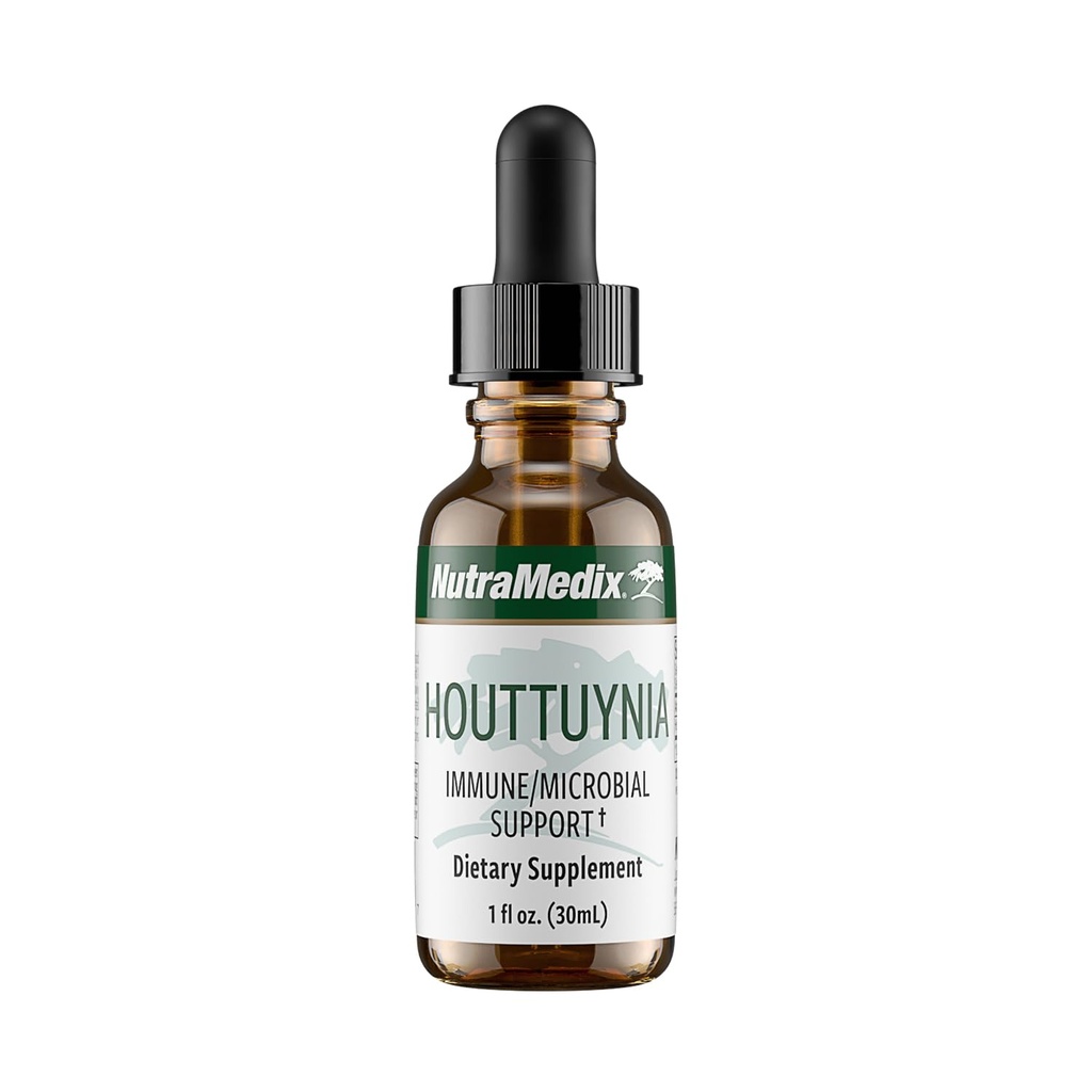 NutraMedix Houttuynia - Gastrointestinal, Immunsystem und mikrobielle Unterstützung Tincture - Hilft mit Verdauung, GI Health & Body Detox Cleanse - Pflanzenbasierte Flüssigkeitstropfen (1 oz / 30 ml)