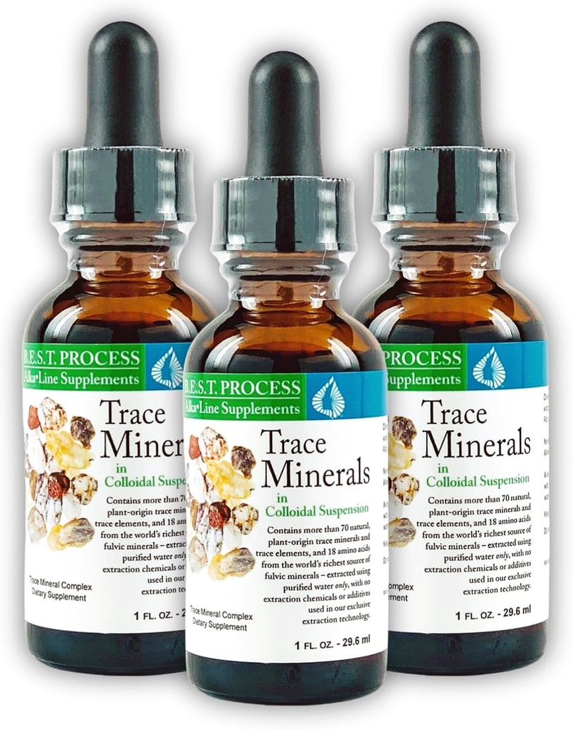Morter Trace Minerals in kolloidaler Suspension (3 Pack) Morter HealthSystem Best Process Alkaline — Nährstoffdichte Spurenelemente, Fulvic Minerals & Aminosäuren