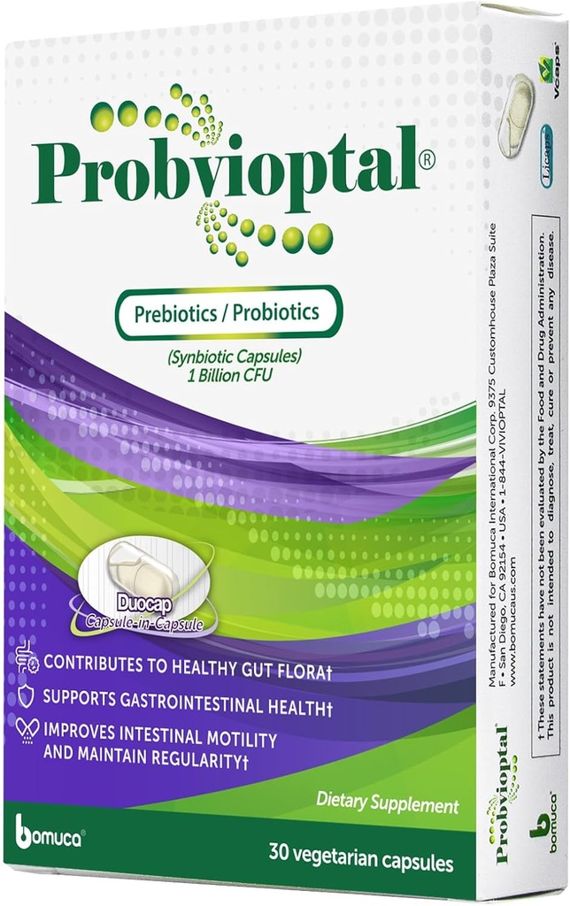 Probvioptal, 30 Kapseln, Probiotics & Prebiotics, Duocap, 1 Billion CFU, Glutenfrei