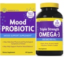 InnovixLabs Mood Probiotic & Triple Omega Bundle Mood Probiotic (60 Kapseln) Triple Strength Omega-3 Fish Oil (200 Softgel). Unterstützt Gehirn, Gelenke und Immungesundheit*