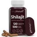 Shilajit Pure Himalayan Extrakt 500mg mit 15% Fulvic Acid 500mg - 120 Vegetarische Kapseln, 4 Monate Versorgung, Organische Ergänzung für Vitalität & Mental Clarity, Made in USA, Glutenfrei, Non-GMO