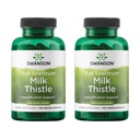 Swanson Milk Thistle - Herbal Liver Support Supplement - Natürliche Formel zur Erhaltung der Gesamtgesundheit & Wohlbefinden - (100 Kapseln, 500mg Jeder) 2 Pack