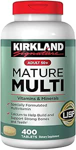 Kirkland Signatur Erwachsene 50+ Multi Vitamine & Minerals, 400 Tabletten (2 Packung)