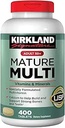 Kirkland Signatur Erwachsene 50+ Multi Vitamine & Minerals, 400 Tabletten (2 Packung)
