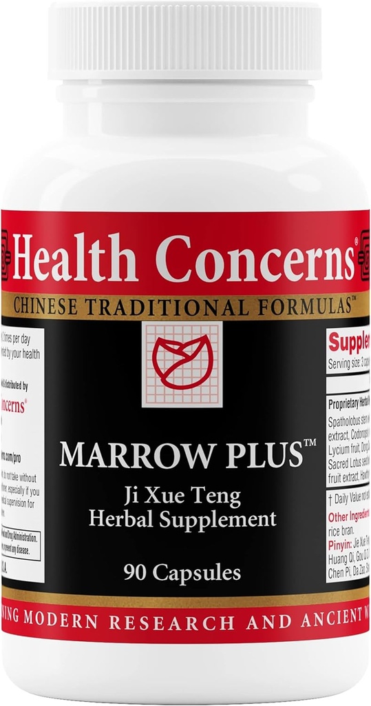 Health Concerns Marrow Plus – Knochen Marrow & Blut Generation Kräuterergänzung – Chinesische Kräuterformel für Anämie, & Zirkulation Unterstützung – Astragus, Salvia, & Tangerine Extrakte – 90 Kapseln