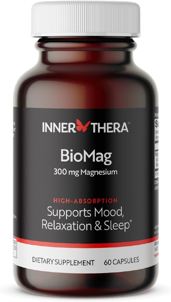 Magnesium Glycinate & Malate Complex | 300 mg | Chelat für maximale Absorption | Unterstützt Herzgesundheit, starke Knochen, Muskeln, besser schlafen | Glutenfrei, Non-GMO, Vegan, 60 Kapseln