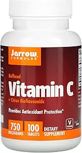 Jarrow Formulas Vitamin C + Citrus Bioflavonoids, Dietary Supplement Provides Antioxidant Protection, 750 mg, 100 Tablets