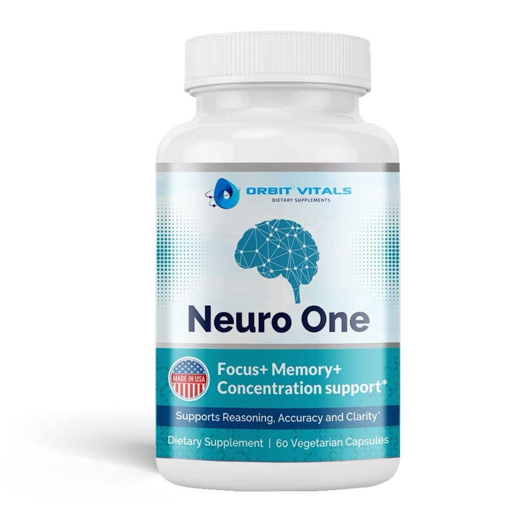 Neuro One Brain Support Supplements für Speicher - Kognitive Support-Ergänzung - Boost Focus, Mood, Clarity, Konzentration & Mental Speed - Brain Supplement für Erwachsene - 60 Kapseln