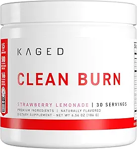 Kaged Clean Burn Powder | Strawberry Lemonade | Thermogenic Weight Management | Boost Metabolism | Organic Caffeine, Apple Cider Essig | Ergänzungen für Männer & Frauen | 30 Servierungen