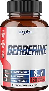 agobi 120 Kapseln - Berberine Supplement mit Ceylon, Milk Thistle, Turmeric, Elderberry & Black Pepper - 4 Monate Versorgung