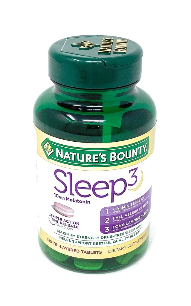 Nature's Bounty Sleep3 10mg. Melatonin, 120 Tabletten