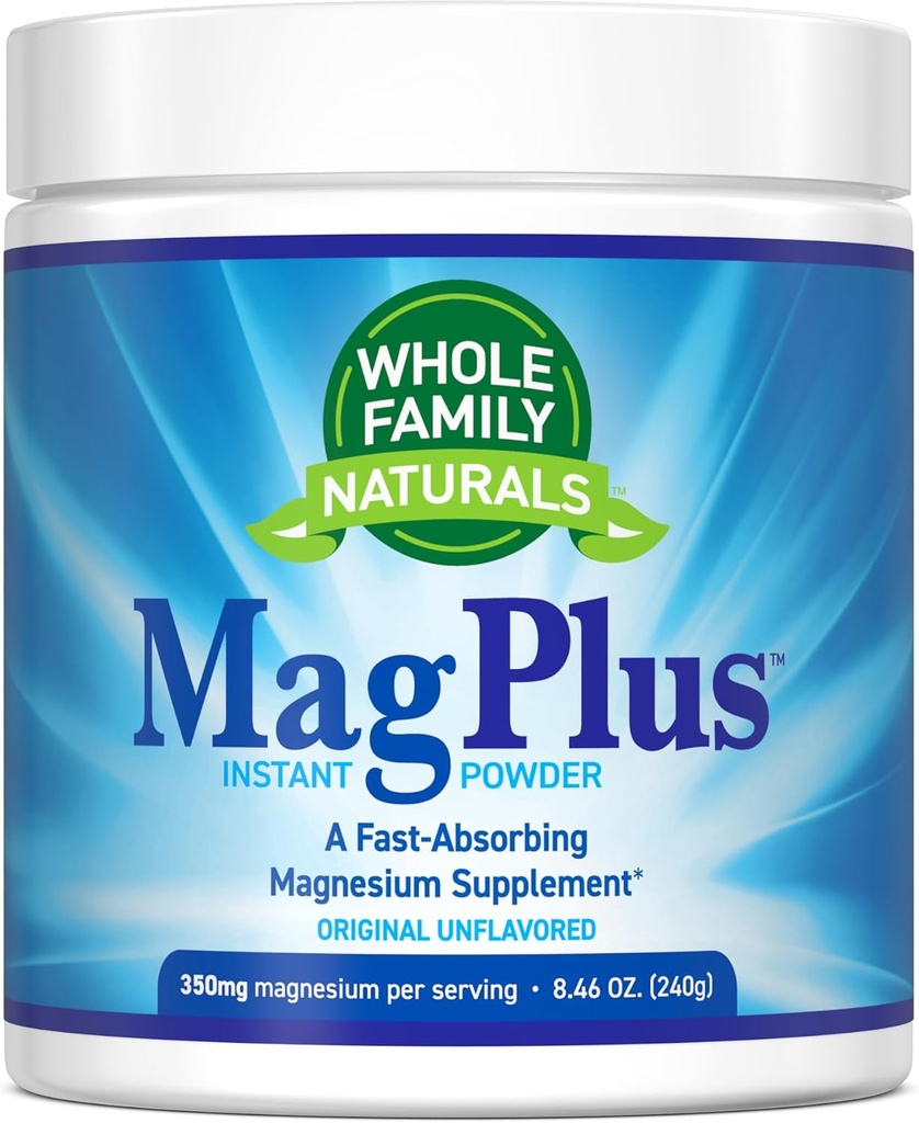 Magnesium-Pulver-Ergänzung - MagPlus - natürliches Kalk-Magnesium-Getränk - Magnesium-Ergänzung für Muskeln, Schlaf- und Genuss-Relief (unentflammt)