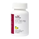 Bariatric Vorteil Kaubares Eisen 60 mg mit Vitamin C für erhöhte Absorption und Nutzung, leicht digestierbar für Magen-Bypass und Hülse Gastrectomy Chirurgie Patienten - Lemon Lime, 90 Zähler