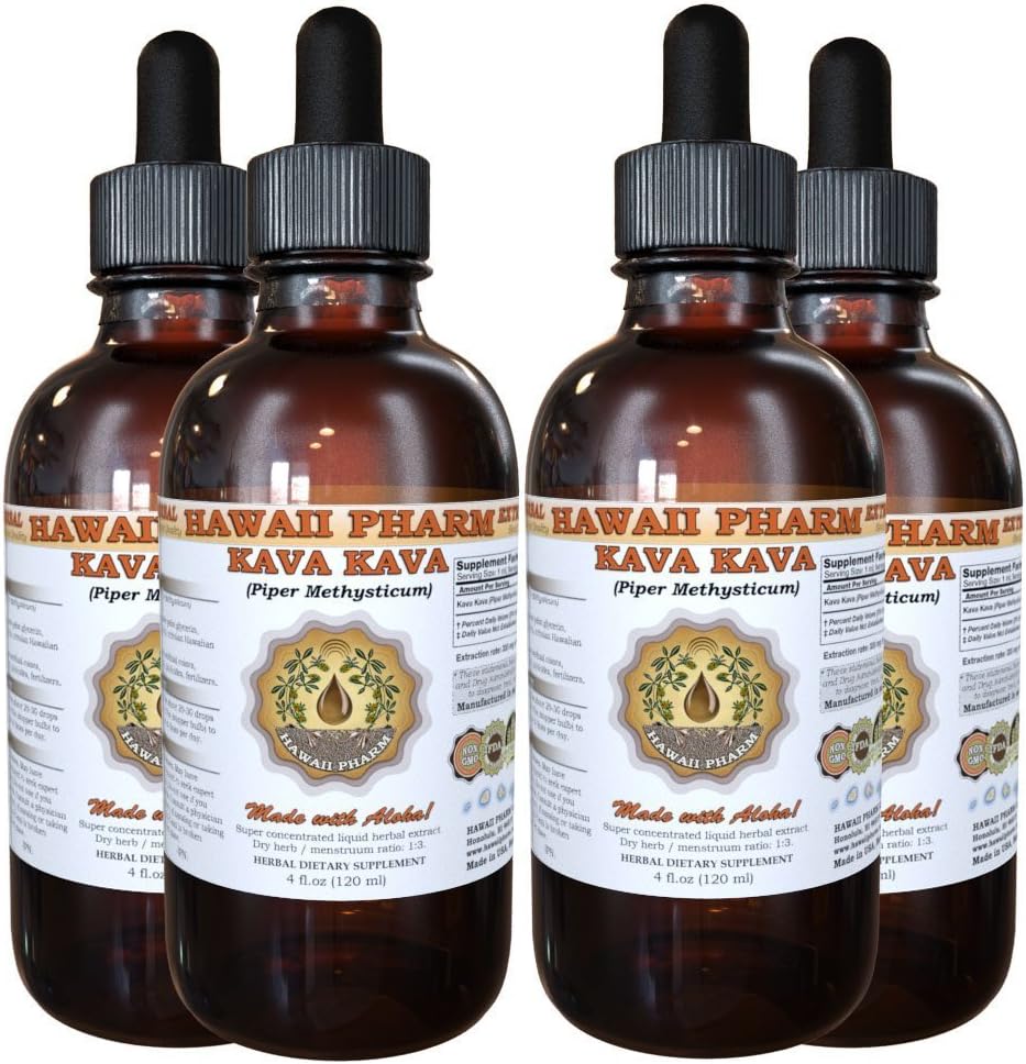 Kava Kava (Piper Methysticum) Flüssiger Extrakt 4x4 oz