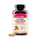 NatureWise Liver Balance Detox Supplement - Dreifache Reparieren Formel mit Milchdistel, Dandelion, Turmeric, Artichoke, Reishi Mushroom & Kudzu, Vegan - 60 Kapseln[30-Day Supply]