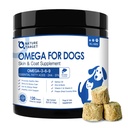 NATURE TARGET Omega 3 Fischöl für Hunde, Lachsöl für Haut und Mantel Ergänzung mit EPA & DHA Fettsäuren - Hund Itch & Allergy Relief, Anti Shedding, Hot Spots Behandlung - Hip & Joint Support - 120ct