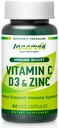 Immun Boost Complex – Vitamin C 900mg, D3 2.500 IU & Zink 25mg für Immunsystemunterstützung, 72 Veggie Caps | Innervis Nutrition