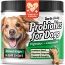 Charlie & Buddy Pet Probiotics for Dogs Aid Gut Flora, Dog Probiotics for Digestive Health with Digestive Enzymes, Kürbis und Papaya for Upset Stomach, 90 Soft Probiotic Chews for Dogs, Duck Flavor