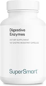 Supersmart - Verdauungsenzyme (High Potency) - 15-in-1 Multi Enzymes Supplement - mit Lipase, Bromelain, Amylase, Lactase, Protease, Invertase | Non-GMO & Gluten Free - 100 Delayed Release Capsules
