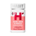 Habit Hair, Skin & Nails Supplement (60 Kapseln) - New Look, unterstützt Haut Hydration, Haar- und Nagelfestigkeit, Biotin 2000mcg, Vitamin A & C, Hyaluronsäure, Rosehip, Vegan, Non-GMO (1 Packung)