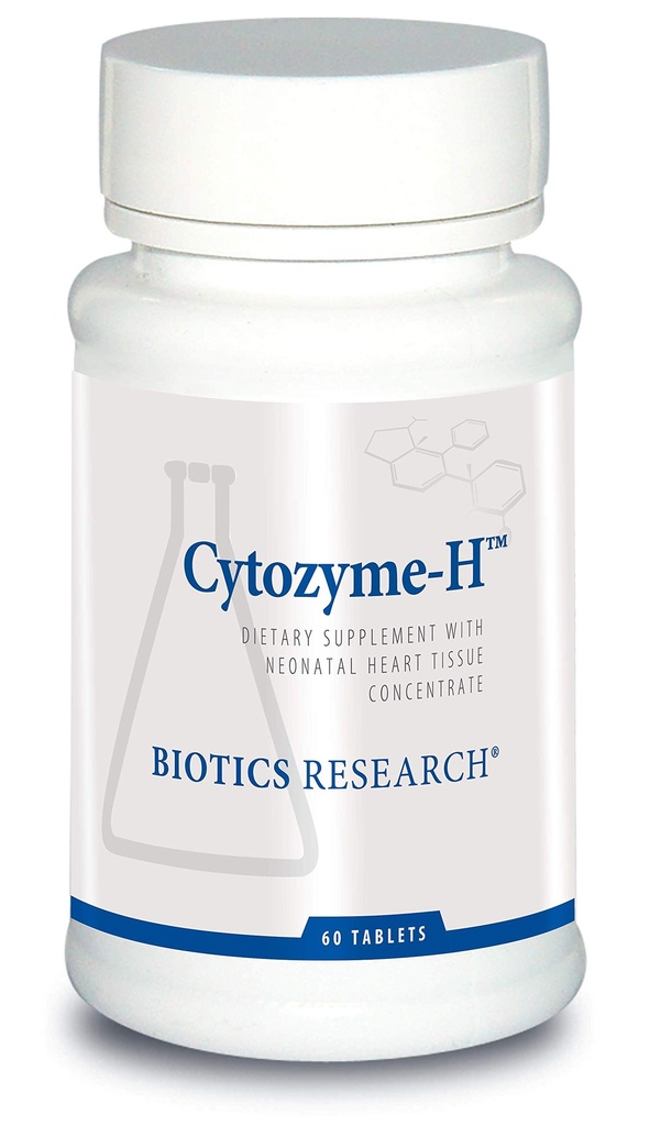 Biotics Research Cytozyme H Glandular Cardiovascular Support, Bovine Heart Concentrate, fördert Muskelunterstützung, steigert Energie, SOD, Katalase, Potent Antioxidant Aktivität 60 Tabletten