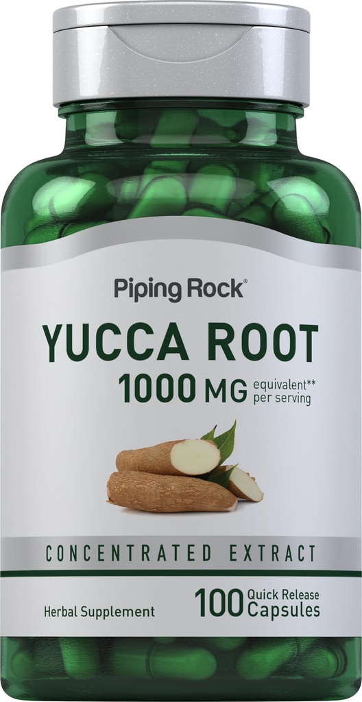 Piping Rock Yucca Root Supplement | 100 Count | Concentrated Extract | Herbal Capsules | Non-GMO, Gluten Free
