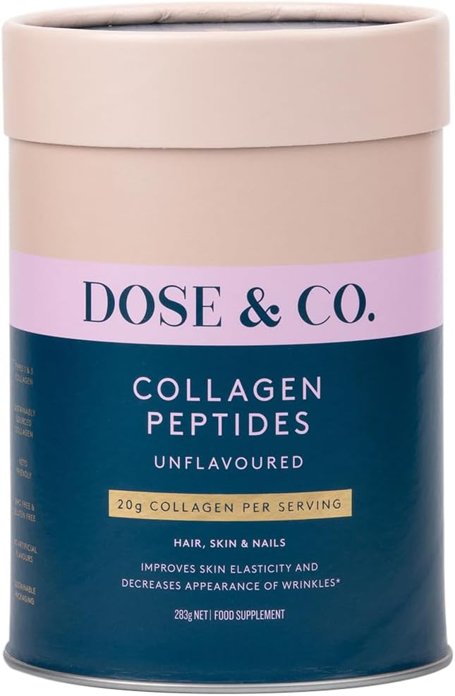 DOSE & CO. Reine Collagen Peptide für Haare, Haut und Nägel, ungeflammt - 10oz Pulverergänzung